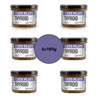 Zestaw Cats Plate Vet Thyroid - specjalistyczna karma dla kotów z nadczynnością tarczycy 6x180g