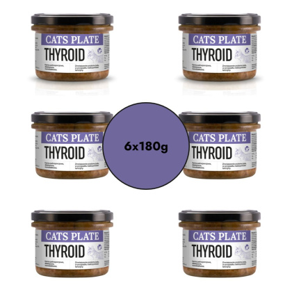 Zestaw Cats Plate Vet Thyroid - specjalistyczna karma dla kotów z nadczynnością tarczycy 6x180g