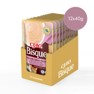 Zestaw Inaba Ciao Bisque tuńczyk z łososiem - kremowa zupa dla kota 12x40g
