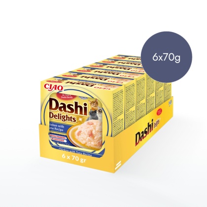 Zestaw Inaba Dashi Delights kurczak i tuńczyk 6x70g