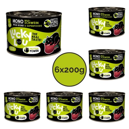 Zestaw Lucky Lou SuperMono Dzik karma monobiałkowa 6x200g