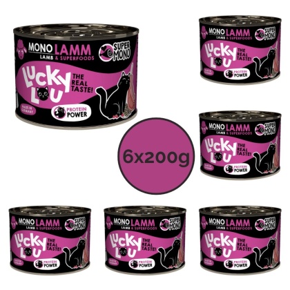 Zestaw Lucky Lou SuperMono Jagnięcina karma monobiałkowa 6x200g