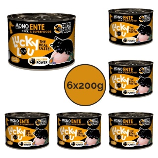 Zestaw Lucky Lou SuperMono Kaczka karma monobiałkowa 6x200g