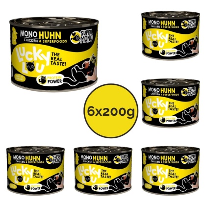 Zestaw Lucky Lou SuperMono Kurczak karma monobiałkowa 6x200g