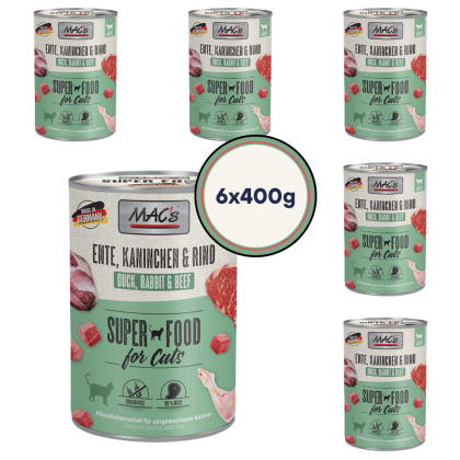 Zestaw MAC's Kaczka królik i wołowina 6x400g