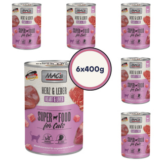Zestaw MAC's Superfood Serca i wątroba wołowa 6x400g