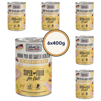 Zestaw MAC's kurczak i serca drobiowe 6x400g