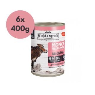 Zestaw Monobiałkowa Wiejska Zagroda Wołowina 6x400g