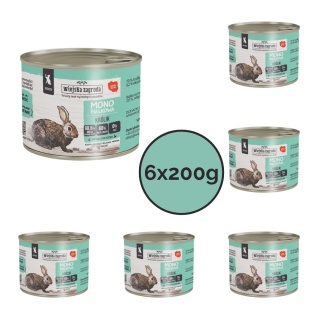 Zestaw Wiejska Zagroda Monobiałkowa Królik dla kociąt 6x200g