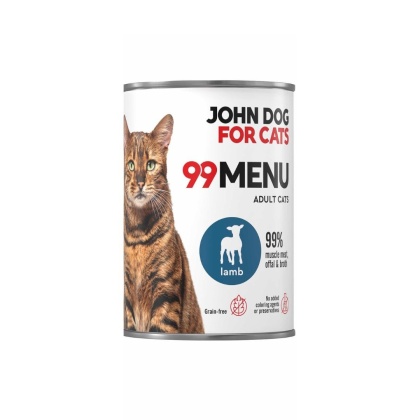 99 MENU John Dog for Cats kurczak i jagnięcina - karma mokra dla kota 400g