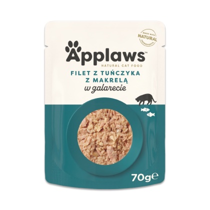 APPLAWS Cat filet z tuńczyka z makrelą w galaretce dla kota 70g