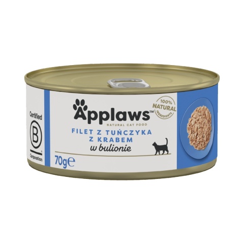 APPLAWS Cat tuńczyk z krabem w bulionie dla kota 70g
