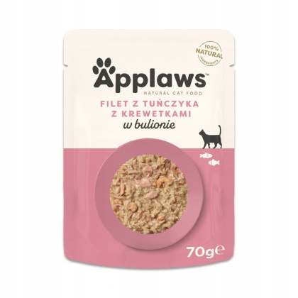 APPLAWS Cat Broth tuńczyk z krewetkami w bulionie dla kota saszetka 70g