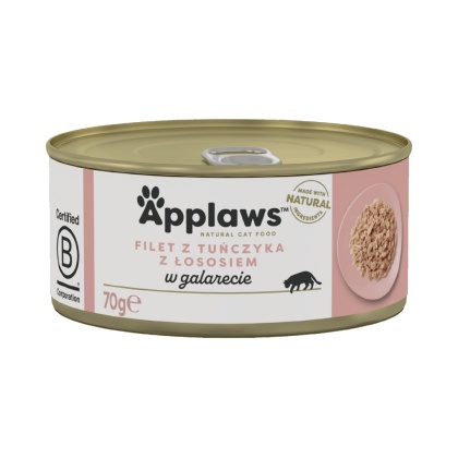 APPLAWS Cat Jelly tuńczyk z łososiem w galarecie dla kota puszka 70g