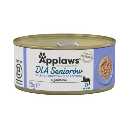 APPLAWS Cat Senior tuńczyk z sardynką w galaretce dla starszych kotów 70g