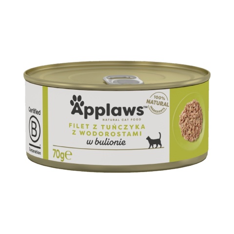 APPLAWS Cat tuńczyk z wodorostami w bulionie dla kota 70g