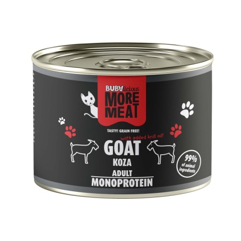 BUBAlicious More Meat Pure Goat - karma dla kota mono koza 185g