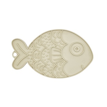 Fiboo Fishka beżowa - mata do lizania dla kota spowalniająca jedzenie