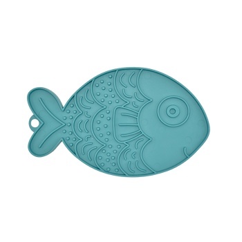 Fiboo Fishka turkusowa - mata do lizania dla kota spowalniająca jedzenie