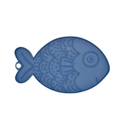 Fiboo Fishka granatowa - mata do lizania dla kota spowalniająca jedzenie