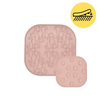 Fiboo Lollipop Sticky - mata do lizania dla kota różowa z przyssawkami