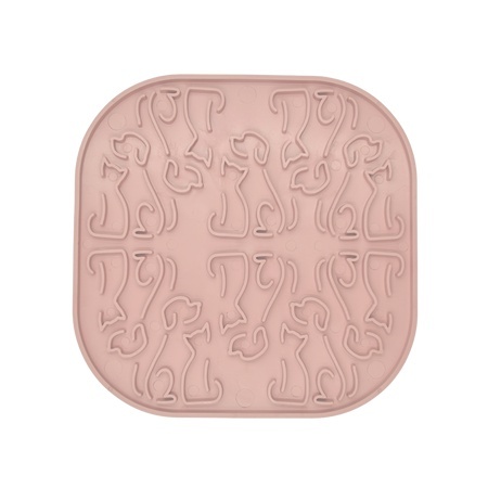 Fiboo Lollipop Sticky - mata do lizania dla kota różowa z przyssawkami