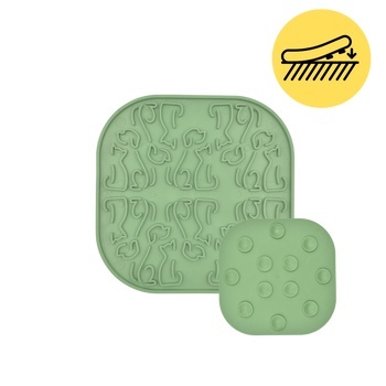 Fiboo Lollipop Sticky - mata do lizania dla kota zielona z przyssawkami