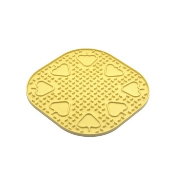 Fiboo Mata do lizania Snoopy - uspokajająca mata do lizania dla kota żółta