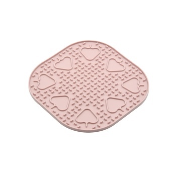 Fiboo Mata do lizania Snoopy - uspokajająca mata do lizania dla kota różowa