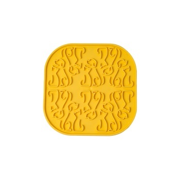 Fiboo Mata lollipop żółta do lizania dla kota