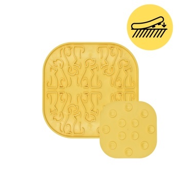 Fiboo Lollipop Sticky - mata do lizania dla kota żółta z przyssawkami