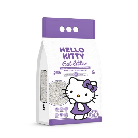 Hello Kitty żwirek bentonit dla kota lawenda 5l