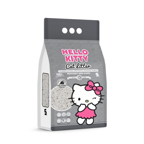 Hello Kitty żwirek bentonit dla kota węgiel aktywny 5l