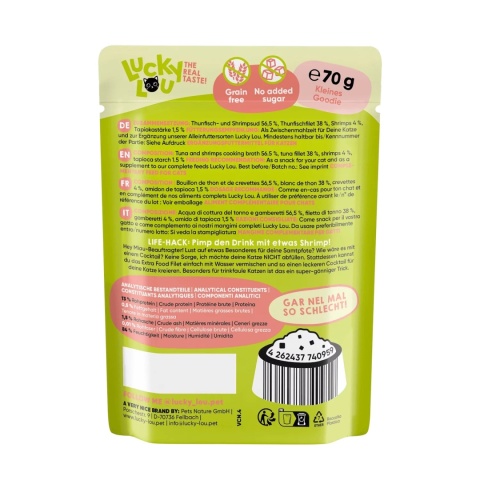 Lucky Lou Extrafood tuńczyk i krewetki w galaretce 70g