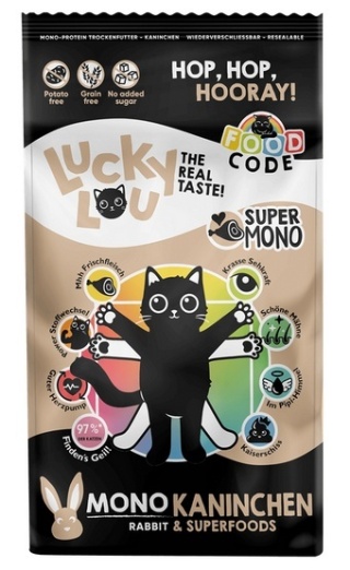 Lucky Lou Food Code Mono Królik - karma sucha dla kota 1,7kg