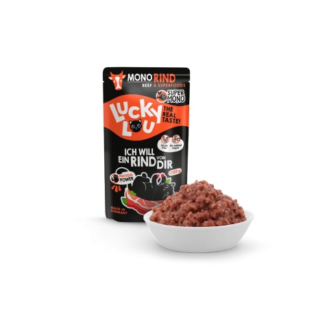 Lucky Lou SuperMono Wołowina - monobiałkowa karma dla kota 125g