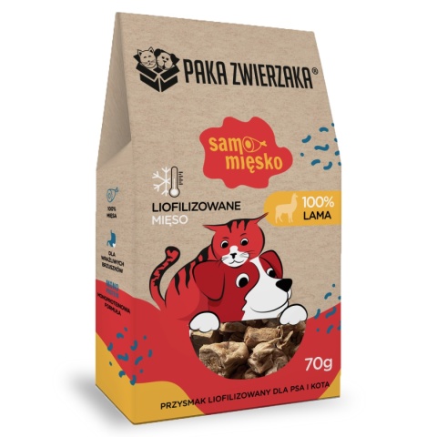Paka Zwierzaka SAMO MIĘSKO Lama - przysmak liofilizowany 70g 