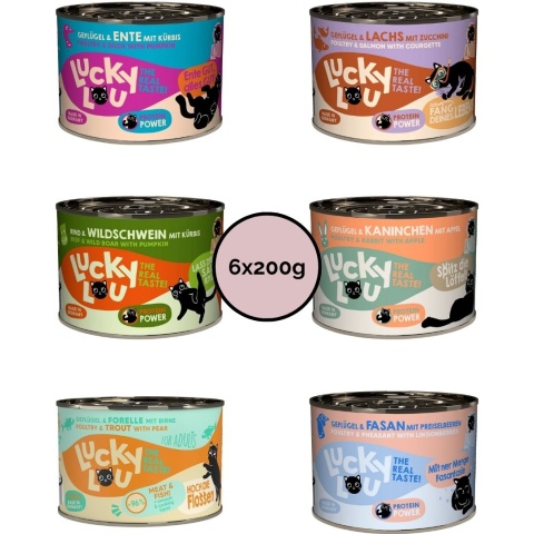 Pakiet próbny Lucky Lou Lifestage Adult mix smaków 6x200g
