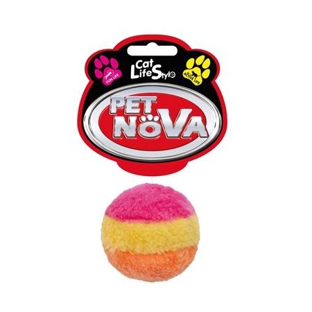 Pet Nova zabawka dla kota piłeczka pluszowa z grzechotką