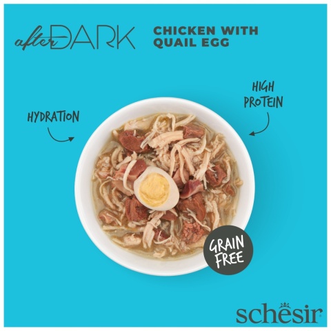 Schesir After Dark kurczak w bulionie z jajkami przepiórczymi 80g