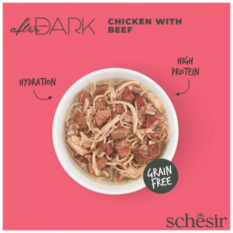 Schesir After Dark kurczak w bulionie wołowym 80g