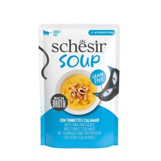 Schesir Soup zupa dla kota tuńczyk z kalmarami w bulionie 40g