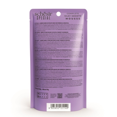 Schesir Special Mousse Light kurczak i indyk z dynią - karma dla kota 70g