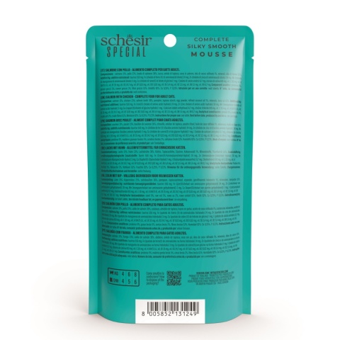 Schesir Special Mousse Skincoat łosoś i kurczak - karma dla kota 70g