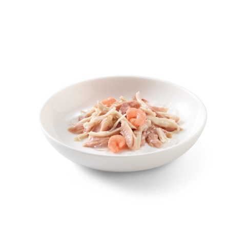 Schesir tuńczyk z kurczakiem i krewetkami w galaretce - karma dla kota 50g