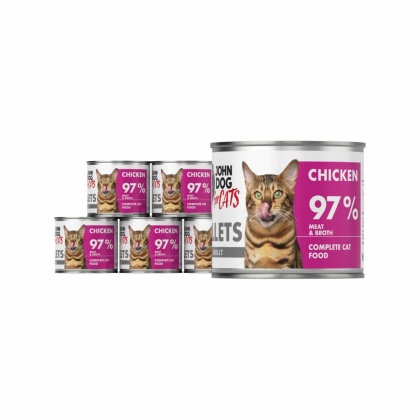 Zestaw John Dog for Cats Filety Kurczak 6x140g - karma mokra dla kota pełnoporcjowa