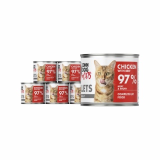 Zestaw John Dog for Cats Filety Kurczak i Wołowina 6x140g - karma mokra dla kota pełnoporcjowa