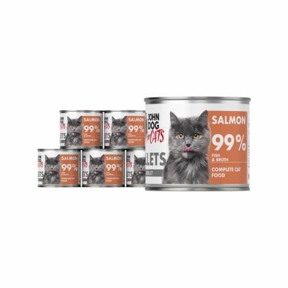 Zestaw John Dog for Cats Filety Łosoś 6x140g - karma mokra dla kota pełnoporcjowa