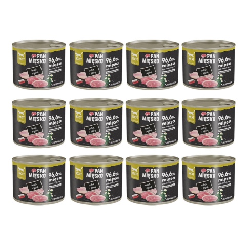 Zestaw Pan Mięsko indyk z gęsią 12x200g - mokra karma dla kota