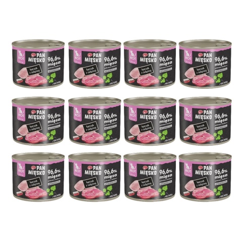 Zestaw Pan Mięsko kurczak z cielęciną 12x200g - mokra karma dla kociąt